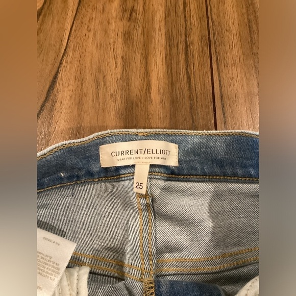 CURRENT ELLIOTT THE FREEWAY HIGH RISE CIGARETTE Straight JEAN nwt size 25 - Picture 7 of 11
